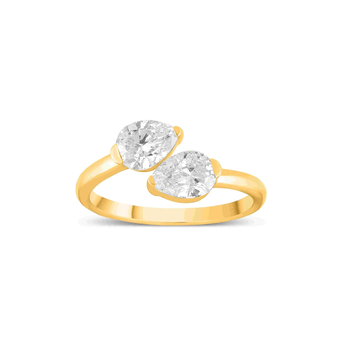 Pear Cut Bypass Diamond Ring